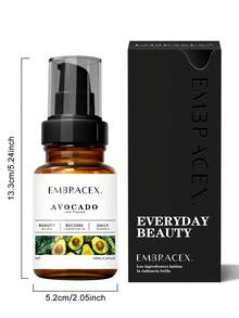 EMBRACEX. 128ml 鳄梨油，100% 纯保湿油，保湿，大容量鳄梨油 - 冷榨 - 100% 纯天然 - 优质皮肤和头发载体油 - 头发和身体 - 按摩 - 不含己烷，适合日常使用