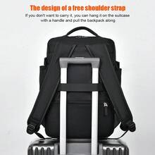 40x20x25cm Carry On Luggage, RyanAir Travel Backpack, 14 Inch Laptop Backpack For School, Office, Outdoor, Travel, College, Primary/Middle/High School, Work, Business, Commuting, Sports, Airline Approved Cabin Backpack, Essential Travel Items - 黑色 - 查看 3