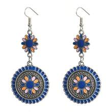 Bohemian Circular Drop Earrings 1 Pair - Multicolored Earrings - View 4