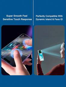 Matte Ceramic Privacy Screen Protector (2pcs), Compatible With 9H, Privacy Matte Screen Protector, Suitable For IPhone 18/17/16 Pro Max/16E/16 Plus/15 Pro Max/14/13/12/11/XR/X/XS/7/8, Anti-Fingerprint Matte Screen Protector (6.1 Inch), Full Coverage Ceramic Matte Screen Protector, Privacy Screen Protector, Phone Accessories, Suitable For Phone Cases - Black - View 7