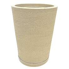 Striped Polyethylene Column Plant Pot Does Not Lose Color, Modern Design, Garden Or Indoor - bege claro - 查看 3