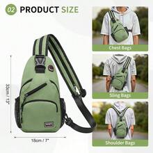 Spacious Commuter Women Shoulder Bags Convertible Sling Bag Crossbody Backpack 11Inch Pads Bags With Headphone Jack Shoulder Bag Casual Pack For Women Men Hiking Travel Cycling Green Minimalist Crossbody Shoulder Bags For Women