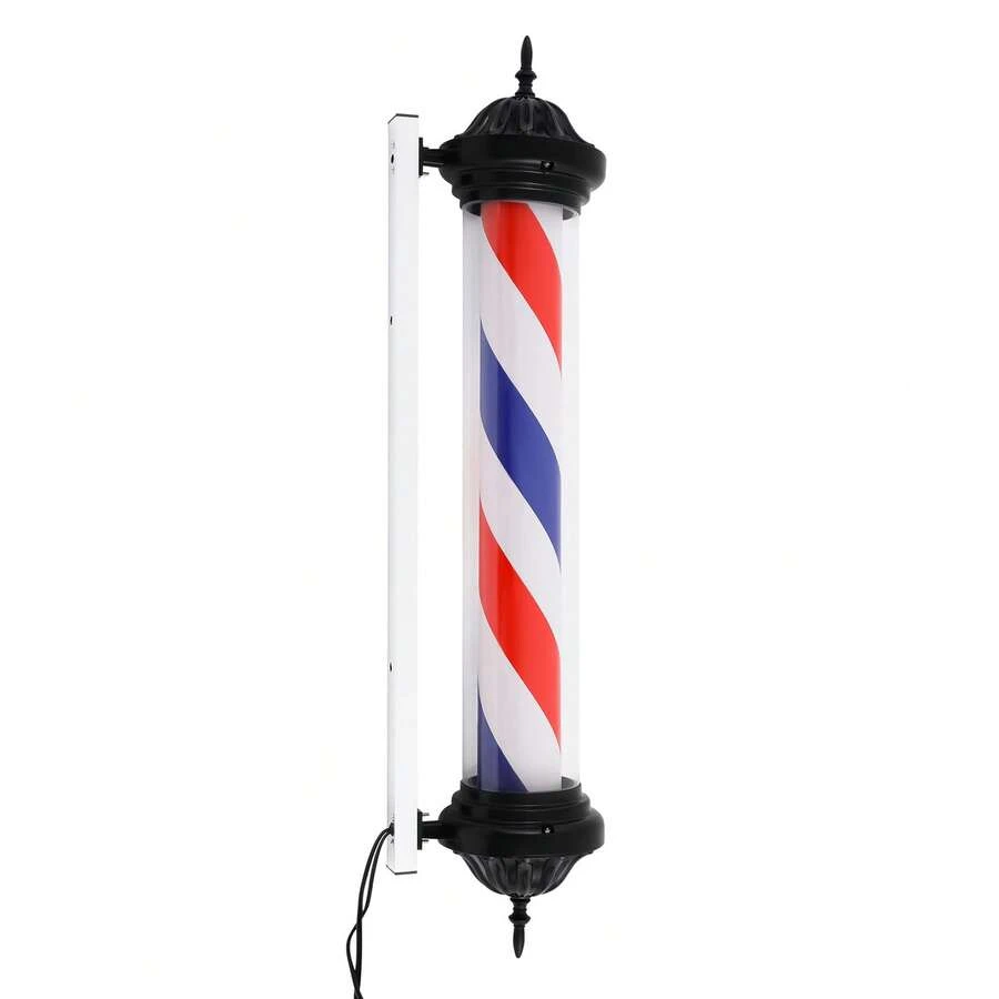41'' LED Barber Pole Light Classic Style,Hair Salon Barber Shop Open Sign,Rotating Red White Blue LED Strips Hair Salon Sign Light,Waterproof Save Energy - 紅白色 - 查看 1