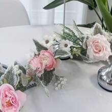 1 pièce Vigne d'Alice de 175 cm, tissu de soie, convient pour la décoration de mariage, l'extérieur, la décoration de fête, le centre de table, la décoration de printemps/été, la décoration d'automne, fleur artificielle, plante artificielle, vigne de plante artificielle, décoration d'Halloween, rose, marguerite