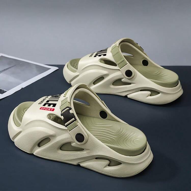 Dép xỏ ngón đế dày mềm mại phong cách nghỉ dưỡng bãi biển ngoài trời mùa hè 2025 dành cho nam, kiểu dáng mới, thoải mái, phù hợp cho các cặp đôi, dùng khi lái xe và đi chơi - Màu xanh Bạc hà - Xem 3
