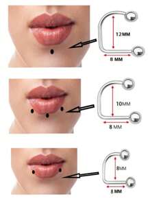 1 Stück Titan-Stahl D-förmiger Lippenpiercing-Ring, Nasenring, Punk minimalistischer Gothic personalisierter Ohrringe, Hufeisenform Lippenklemme, Unisex Titan-Stahl gebogener Lippenpiercing-Ring, Nasenseptumring, Ohrknorpel-Stecker, Körperpiercing Lippenpiercing-Ring, Nasenring, Ohrring Accessoires