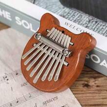 Piano de pulgar Kalimba de madera sólida de 8 teclas, mini piano de pulgar Kalimba, regalo colgante, piano de dedo portátil
