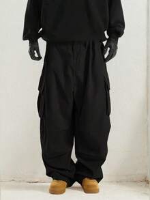 Men's Casual Fashion Cargo Pants With Multiple Pockets, For Autumn/Winter, For Fall