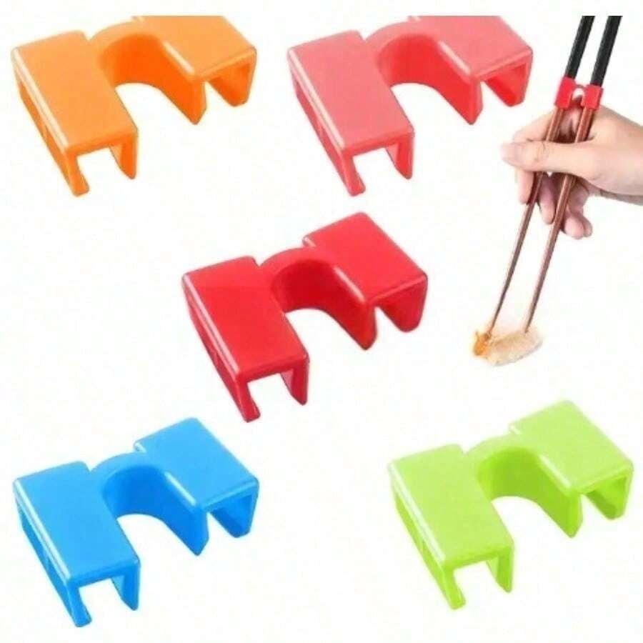 1PC Plastic Chopstick Clips, Chopstick Cover, Tool For Learning Chopsticks, Single Tableware, Multi-Functional Training Chopstick Aid, Random Color.