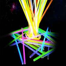 1 Mixed Color 50 Sticks/Bucket Atmosphere Fluorescent Prop, Glowing Rainbow Fluorescent Stick, Non Battery, Suitable For Halloween, Christmas, New Year's Parties, Weddings, Carnivals, Concert Celebrations, Neon Events, Camping Party Decoration Night Dance - Multicolor - View 7