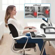 1 Set, 2pcs Memory Foam Slow Rebound Cushion Set, Suitable For Office Chair Seat Cushion, Car Booster Cushion, Includes 1pc Lumbar Support Pad, 1pc Dining Chair & Office Chair Pad Chair Cushion Chair Pillow Cushions Gaming Chair