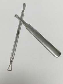 1/2 piezas Cortaúñas y empujador de cutículas profesional de acero inoxidable, herramientas para el cuidado de uñas y pies, sin olor