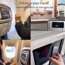 1pc Silicone Suction Cup Phone Holder, Hands-Free Phone Stand, Suitable For Airplane Travel, Compatible With Any Smartphone, Can Be Used For Selfie And Video Recording - Multicolor - View 5