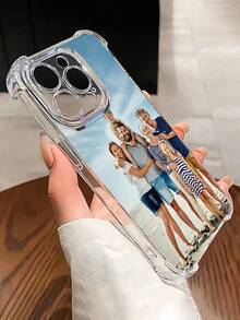 1pc New Anti-Drop Thick Phone Case/Customized Photo Printing Transparent TPU Phone Case, High-Definition UV Printing, Compatible With IPhone 17 Pro Max/16 Pro Max/16 Pro/16 Plus/16/15 Pro Max/15 Pro/15/14 Pro Max/14 Pro/14/11/11 Pro Max/12/12 Pro/12 Pro Max/13 Pro Max/13 Pro/13/S25 Ultra/S24 FE/A15/A56/A17 - Clear - View 5