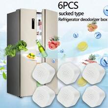 6/12/18PCS除臭剂 冰箱活性炭消臭盒 防臭除味挤压盒 冰箱除臭活性炭除味器 非电动活性炭除味器 家用抗菌除霉剂 吸收异味保持清新 可摆放或粘贴不占空间 适用于冰箱、米桶、橱柜、衣柜