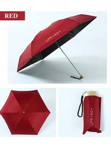 7.5英寸/19厘米迷你折叠伞，便携式户外遮阳伞，防紫外线遮阳伞，带收纳袋，防晒，6根伞骨+加厚黑色防水涂层，户外、旅行、夏季防晒必备，防风防水 - 彩色 - 查看 22