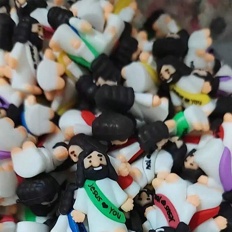 100/200 迷你耶稣 - 耶稣爱你，耶稣玩具，小耶稣，捉迷藏，周日派对小礼物，礼物（随机颜色）迷你耶稣，基督教玩具，小型玩具，基督教玩具，小型派对礼物，耶稣，玩具。 - 彩色 - 查看 4