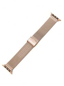 1 pieza Correa de malla metálica estilo clásico en color oro rosa compatible con Apple Watch de 45mm Ultra2 49mm, 38mm, 40mm, 41mm, 42mm, 44mm, 46mm, pulseras milanesas compatibles con Series SE 10 9 8 7 6 5 4 3 2 1