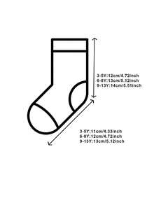 3双装儿童加厚保暖中筒袜，蝴蝶结设计，冬季女童袜 - 彩色 - 查看 10