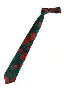 ZLQ&GOU 1 pieza Corbata de poliéster jacquard con estampado floral de moda para hombres, azul y púrpura de 2.75 pulgadas de ancho, elegante y adecuada para fiesta, boda y ocasiones festivas - Multicolor - Ver 3