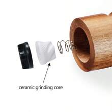 Rosewood Manual Black Pepper Grinder, Sea Salt Grinder, Rosewood Manual Grinder With Transparent Acrylic Pepper Bottle, Adjustable Coarseness Pepper Seasoning Jar, Creative Pepper Grinder, Rama Kitchen Essential, Kitchen Use, High-End Restaurant Supplies, Housewarming Gift, Halloween And Christmas Party Supplies