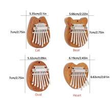 Piano de pulgar Kalimba de madera sólida de 8 teclas, mini piano de pulgar Kalimba, regalo colgante, piano de dedo portátil