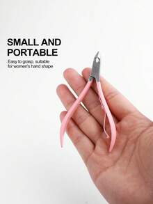 YUANDU 1 pieza cortaúñas de acero inoxidable para uñas gruesas y uñas encarnadas, cortaúñas para hombres, mujeres, personas mayores, curvas afiladas, herramienta de pedicura profesional - Rosa - Ver 11