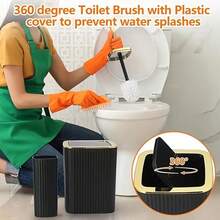 10 piezas Juego de accesorios de baño - Incluye soporte para cepillo de dientes, vaso para enjuague bucal, dispensador de jabón, bandeja, jabonera, dispensador de jabón, papelera de tipo prensa y soporte para cepillo de baño - Material de plástico duradero, perfecto para la decoración del baño moderno, construcción de plástico, juego de baño de hotel, regalo de inauguración de la casa