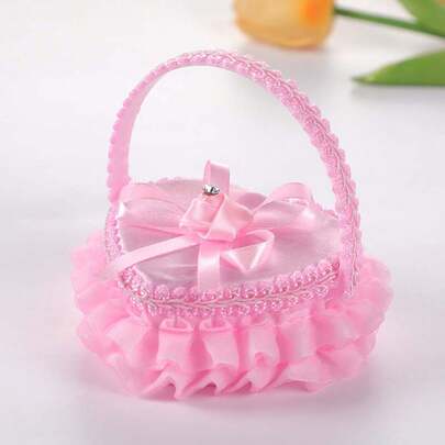 Elegant Wedding Ring Box Heart Shaped Double Ring Box With Handle Engagement Ring Box For Wedding Proposal Ceremony