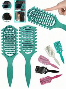1 pièce Nouvelle brosse bouclante améliorée avec des poils et un design spécial, brosse bouclante spécialement conçue pour les cheveux bouclés, pour façonner et coiffer les boucles pour hommes et femmes, réduisant les tiraillements et la séparation des boucles. Brosses à cheveux, peignes, outils capillaires, produits et accessoires capillaires pour les essentiels de voyage de salon de coiffure, de retour à l'école, de vacances, accessoires capillaires pour femmes