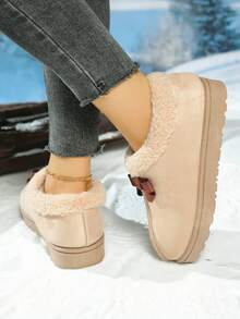 Botas de nieve 2025 para adolescentes, botas de nieve de moda casuales para exteriores