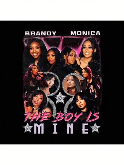 Brandy & Monica "The Boy Is Mine" Tour Concert Tee - Vintage 90s Retro Graphic T-Shirt, Heavyweight 220gsm Cotton Tee With DTF Print, Unisex Fit For Women & Men, Concerts, Everyday Streetwear - Nostalgic 90s Music Fan Apparel, Concert Tshirts, Casual Wear, Bold Text Design, Comfortable Fabric, Fan Merchandise, Music Lovers, Musicthemed Shirt, Durable Print, Short Sleeve Shirt, Music Enthusiasts