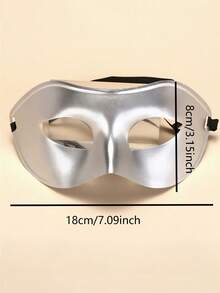 1 件万圣节化妆舞会表演多色平顶爵士成人王子半脸面具，适合男女 - 彩色 - 查看 3