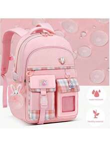 Girls' Cute Kawaii Backpack - Adorable School Bookbag For Kids Aged 6-15, Lightweight Children's Rucksack With Fun Design - Pink - View 6