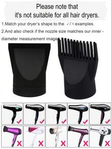 1套吹风机喷嘴附件，简约设计，多功能实用