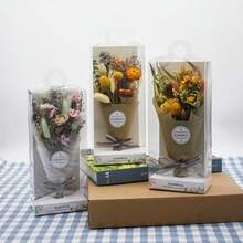 Elegant And Exquisite European Dried Flower Bouquet With Packaging Gift Box, Can Be Used As Graduation, Birthday, Party, Thanksgiving, Christmas And Other Holiday Gifts - B - 查看 4