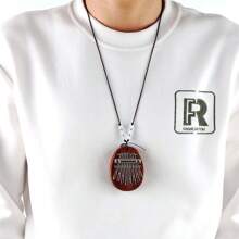 Piano de pulgar Kalimba de madera sólida de 8 teclas, mini piano de pulgar Kalimba, regalo colgante, piano de dedo portátil