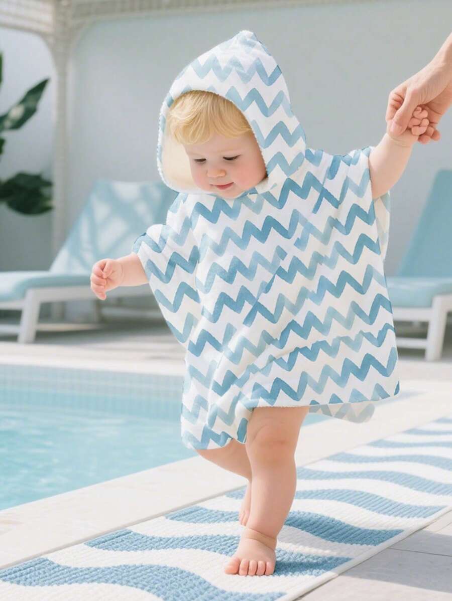 1PC Children's Fleece Bathrobe With Hood,Baby Hooded Towel,Kids Bath/Pool/Beach Hooded Towel.Swimming Pool Towel, Bath Towel