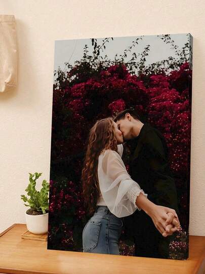 Cuadro de pared de lienzo con marco de madera personalizable - Retratos familiares personalizados y fotos de acción, impresiones, adecuado para la decoración de la sala de estar, el dormitorio o la oficina en el hogar, pieza de reproducción de calidad para acentos acogedores de la habitación, multifuncional, ornamental, de alta calidad, personalizado, regalos ideales para él, regalos ideales para ella, novio, mamá, amigos, salón de té, hogar, jardín, oficina, para el Día de San Valentín, para el Día de la Madre, para el Día del Padre, para la graduación, para bodas, para el estreno de la casa, ambiente cálido, renovación otoñal del hogar, hogar escandinavo acogedor, ambiente cálido, armonía del hogar