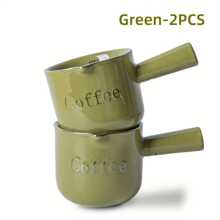 APPKER 粉色浓缩咖啡杯、浓缩咖啡陶瓷量杯、带手柄的 90 毫升浓缩咖啡杯、带 V 形嘴的浓缩咖啡杯、用于制作浓缩咖啡起泡的咖啡壶