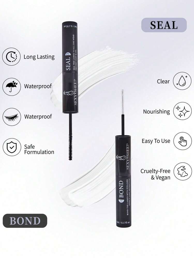 Lash Bond And Seal 10ml Individual Lashes Glue And Seal Super Strong Hold DIY Lash Extension And Lash Glue Remover 5ml Kit Hold 48-72 Hours Waterproof Cluster Lash Glue Eyelash Extension Kit Makeup Tool - Black - View 7