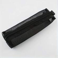 1pc Stylish Mesh Pencil Case - 3D Large Capacity Organizer For School, Office, And Travel - Unisex Design For Men & Women, Desk Pencil Holder, Stationery Storage, Modern Accessory