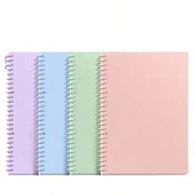 1/2/4/6 Confezioni - Quaderni a spirale A4/A5/B5 - Quaderni a spirale, taccuini portatili, quaderni a fogli mobili, quaderni per esercizi, 60 fogli ciascuno, copertina blu semplice, rilegatura a spirale - Adatti per la Festa dell'Insegnante, la Cerimonia di Laurea, Ognissanti, Natale