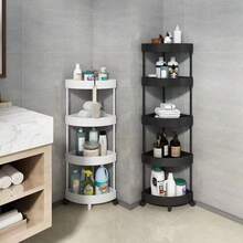 Corner Bathroom, Triangular Corner Rack, Floor-Standing Toilet, Washroom, Bathroom, Storage Rack, Gap, Multi-Layer Kitchen Storage Rack Bathroom - Multicolor - View 6