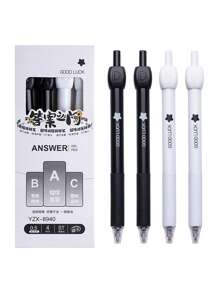 قلم جل ضاغط جديد، فراشة الإجابات، مجموعة أقلام فرشاة سريعة الجفاف عالية الجاذبية، قرطاسية طالب الامتحان، قلم اختيار إجابة مضحك ABCD، أداة امتحان صعبة، قلم بيان ملهم بحبر أسود 0.5 مم نقطة دقيقة، قلم جل جل للكتابة في الامتحانات المدرسة والمكتب.