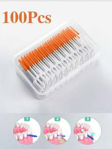 400-50 Palillos dentales con hilo dental, hilo dental portátil para viajes, hilo dental ultra fino arqueado para limpieza dental, esenciales de viaje, adecuado para restaurantes, cocinas, salas de estar, de vuelta a la escuela