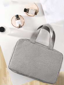 1个大容量旅行挂钩化妆包 时尚旅行挂式洗漱包 防水洗漱包 多功能旅行收纳包 可折叠化妆袋 方便携带便携式化妆品手提包 挂式化妆包 素色洗漱包 - 彩色 - 查看 7