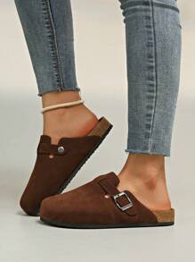 女士春季新款圆头厚底舒适套脚休闲时尚穆勒鞋