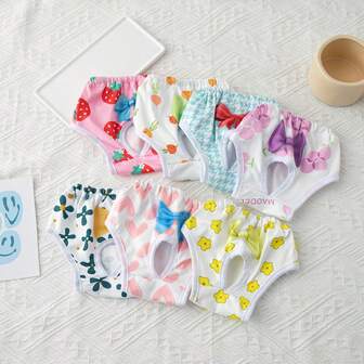 4 Cute Pet Printed Sanitary Pants That Can Be Washed For Dogs During Their Menstrual Period