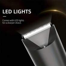 Compact Electric Body Hair Trimmer, Multi-Purpose Full Body Hair Groomer, Cordless Electric Shaver For Men, With 2 Limit Combs, USB Rechargeable, LED Power Display, LED Light, Holiday Gift